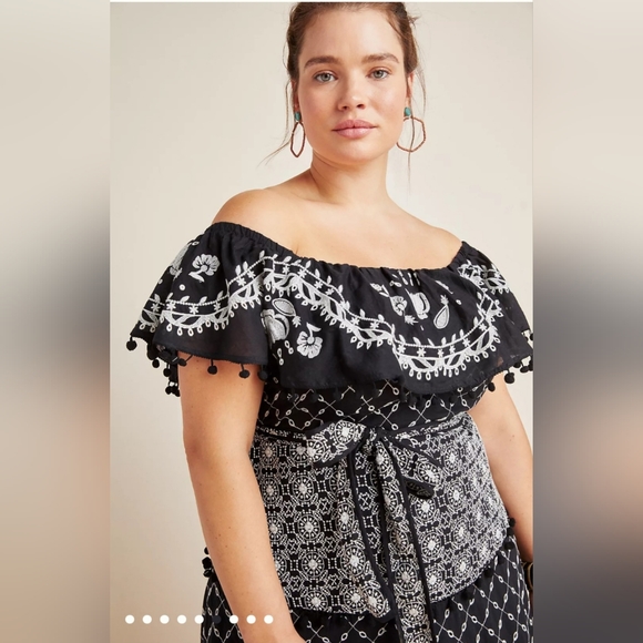 Anthropologie Marisol Off-The-Shoulder Midi Dress - Picture 7 of 15